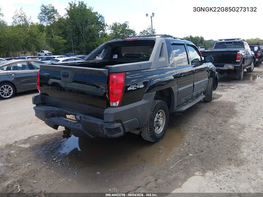 2005 Chevrolet Avalanche 2500 Lt VIN: 3GNGK22G85G273132 Lot: 45423756