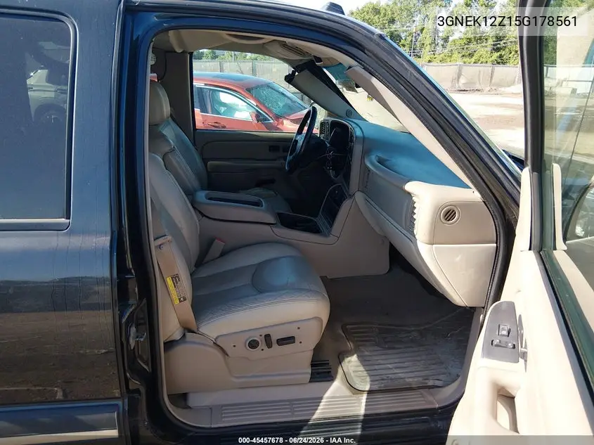 2005 Chevrolet Avalanche 1500 Z71 VIN: 3GNEK12Z15G178561 Lot: 45457678
