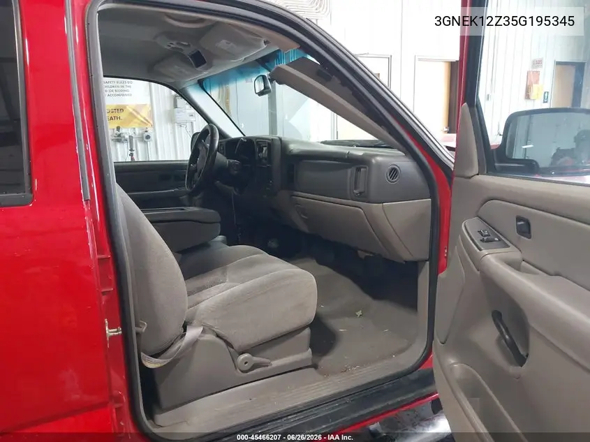 2005 Chevrolet Avalanche 1500 Ls VIN: 3GNEK12Z35G195345 Lot: 45466207