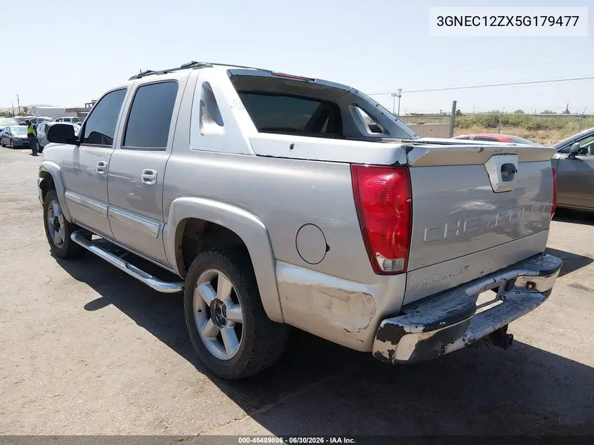 2005 Chevrolet Avalanche 1500 Ls VIN: 3GNEC12ZX5G179477 Lot: 45489806