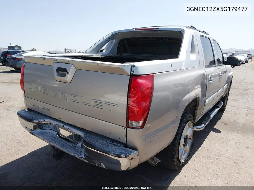 2005 Chevrolet Avalanche 1500 Ls VIN: 3GNEC12ZX5G179477 Lot: 45489806