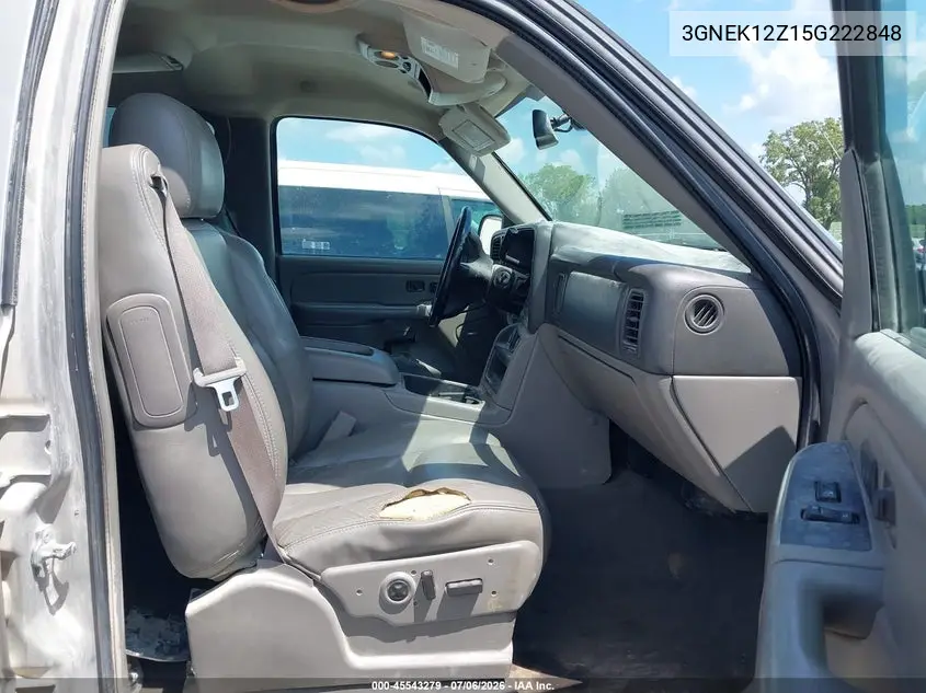 2005 Chevrolet Avalanche 1500 Lt VIN: 3GNEK12Z15G222848 Lot: 45543279