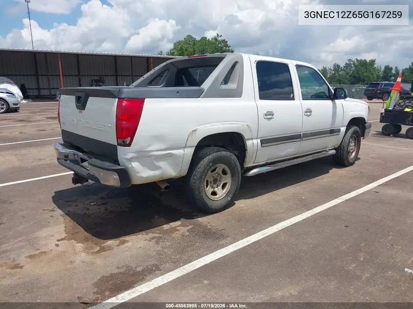 2005 Chevrolet Avalanche 1500 Ls VIN: 3GNEC12Z65G167259 Lot: 45563995