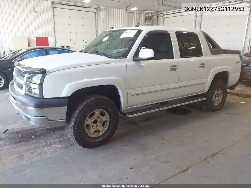 2005 Chevrolet Avalanche 1500 Lt VIN: 3GNEK12Z75G112953 Lot: 45574558
