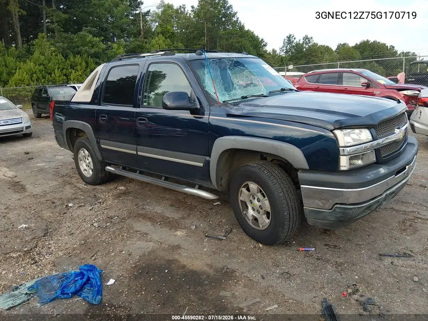 2005 Chevrolet Avalanche 1500 Z66 VIN: 3GNEC12Z75G170719 Lot: 45590282