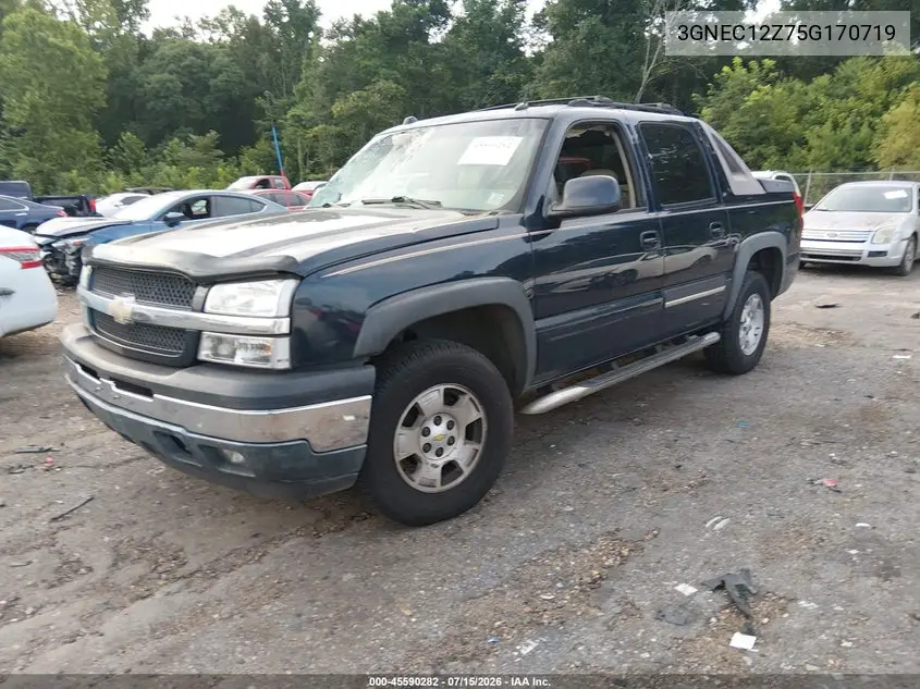 2005 Chevrolet Avalanche 1500 Z66 VIN: 3GNEC12Z75G170719 Lot: 45590282