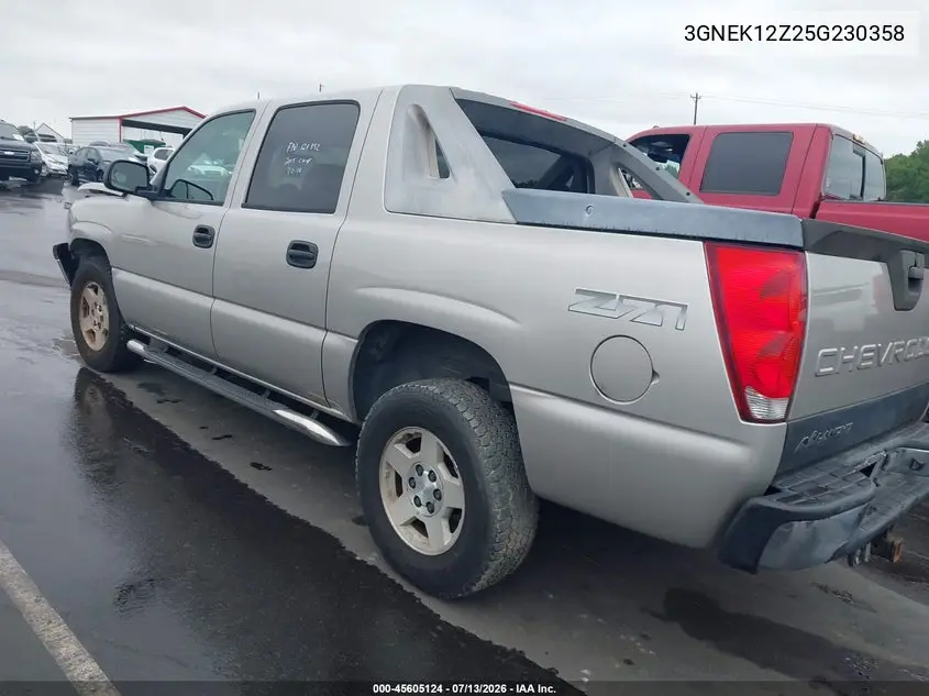 2005 Chevrolet Avalanche 1500 Z71 VIN: 3GNEK12Z25G230358 Lot: 45605124