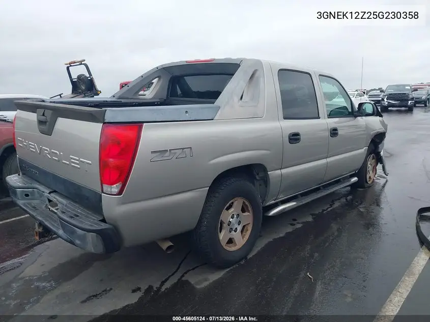 2005 Chevrolet Avalanche 1500 Z71 VIN: 3GNEK12Z25G230358 Lot: 45605124