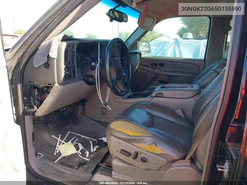 2005 Chevrolet Avalanche 2500 Lt VIN: 3GNGK22G65G135590 Lot: 45626850