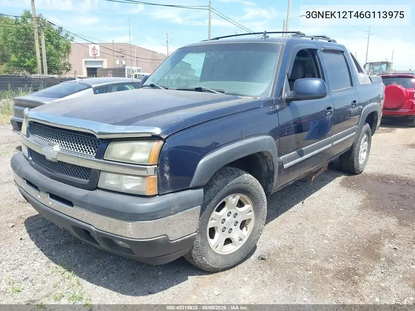2006 Chevrolet Avalanche 1500 Ls/Lt/Z71 VIN: 3GNEK12T46G113975 Lot: 45310935