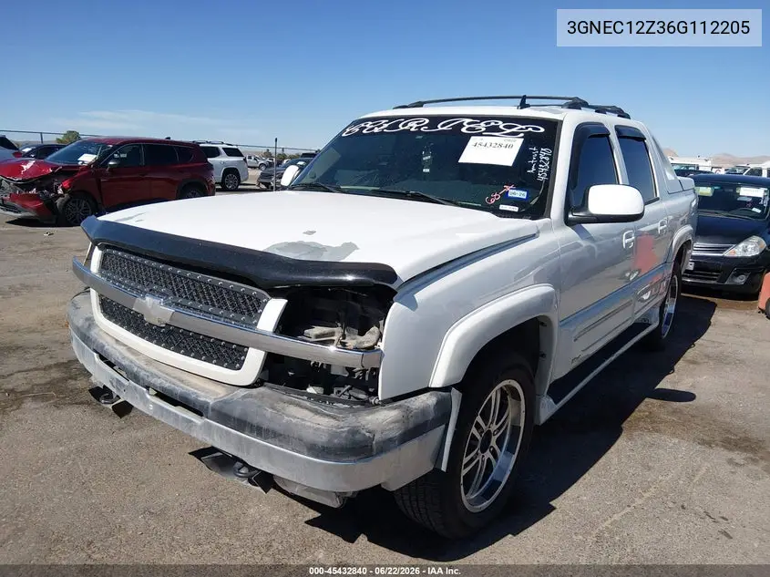 2006 Chevrolet Avalanche 1500 Z66 VIN: 3GNEC12Z36G112205 Lot: 45432840