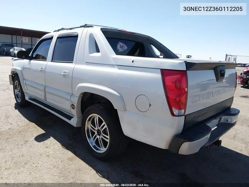 2006 Chevrolet Avalanche 1500 Z66 VIN: 3GNEC12Z36G112205 Lot: 45432840