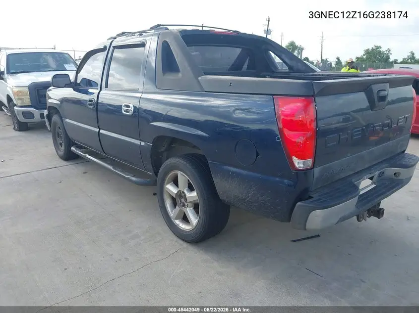2006 Chevrolet Avalanche 1500 Ls VIN: 3GNEC12Z16G238174 Lot: 45442049