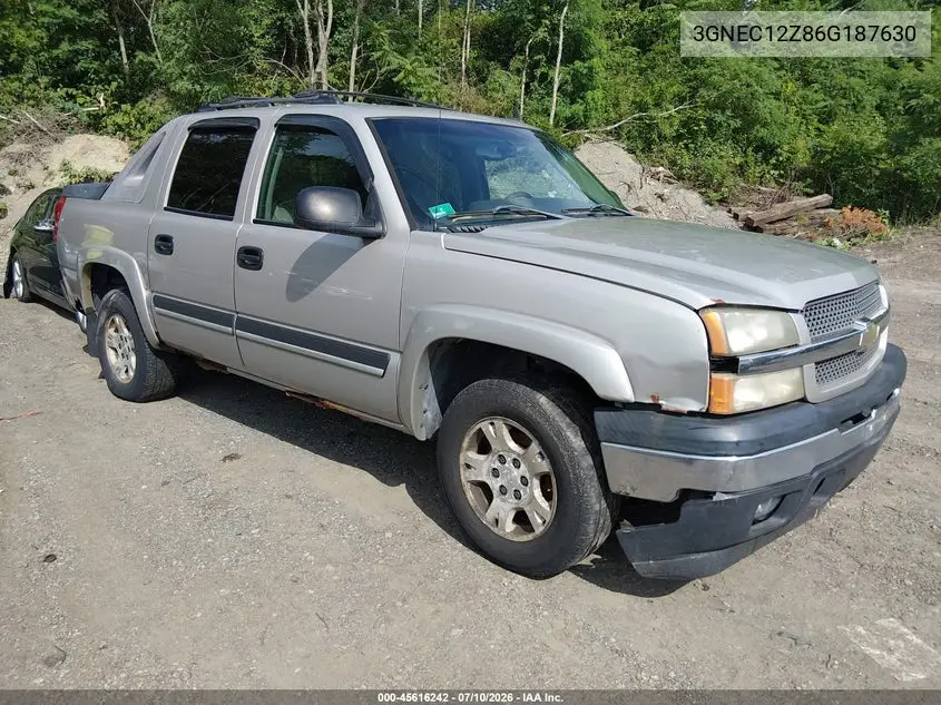 2006 Chevrolet Avalanche 1500 Z66 VIN: 3GNEC12Z86G187630 Lot: 45616242