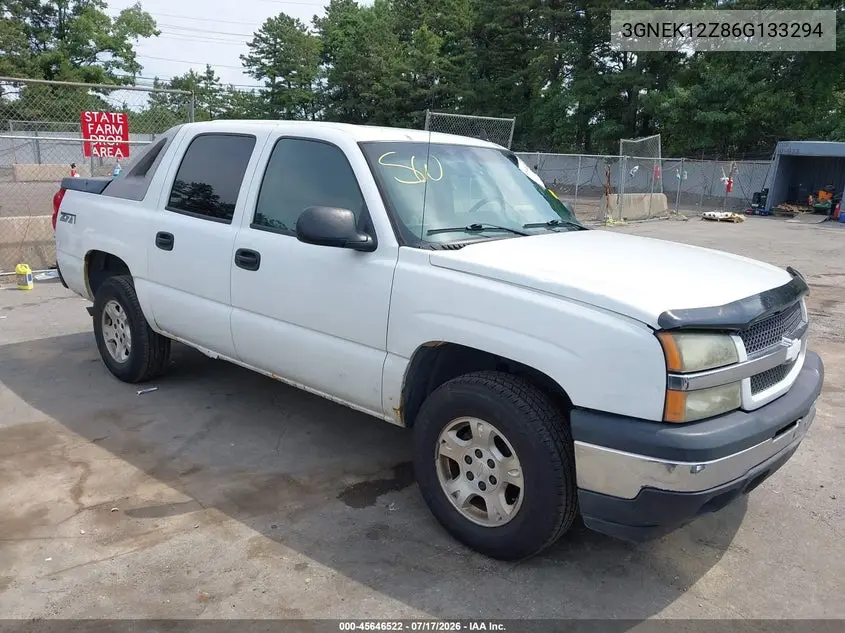 2006 Chevrolet Avalanche 1500 Lt VIN: 3GNEK12Z86G133294 Lot: 45646522