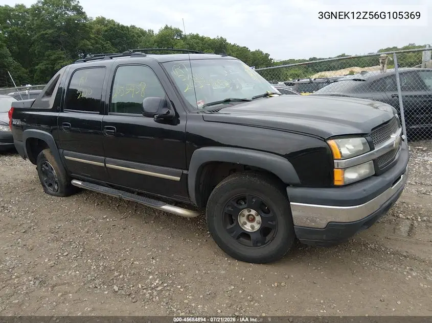 2006 Chevrolet Avalanche 1500 Z71 VIN: 3GNEK12Z56G105369 Lot: 45684894