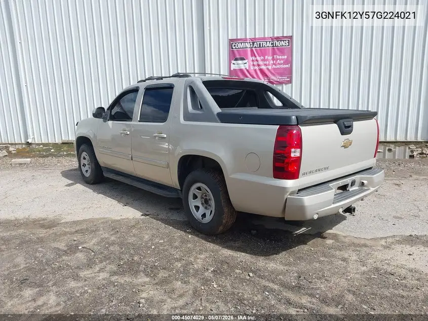 2007 Chevrolet Avalanche 1500 Lt VIN: 3GNFK12Y57G224021 Lot: 45074029
