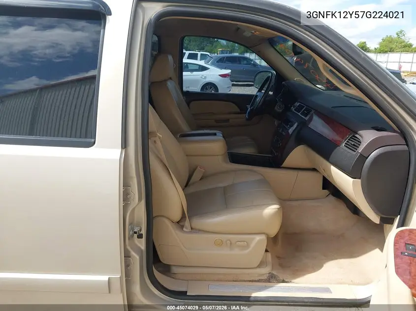 2007 Chevrolet Avalanche 1500 Lt VIN: 3GNFK12Y57G224021 Lot: 45074029