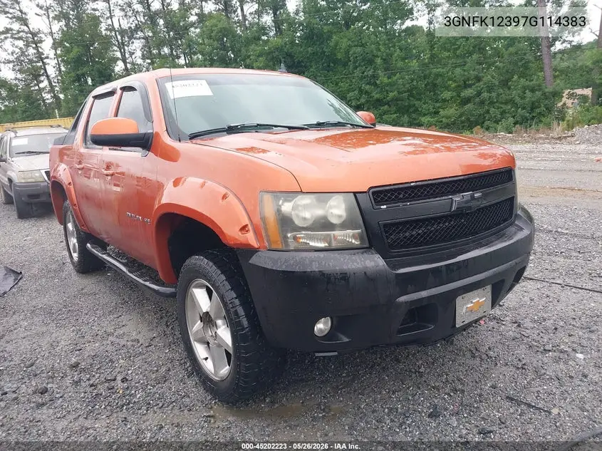 2007 Chevrolet Avalanche 1500 Lt VIN: 3GNFK12397G114383 Lot: 45202223
