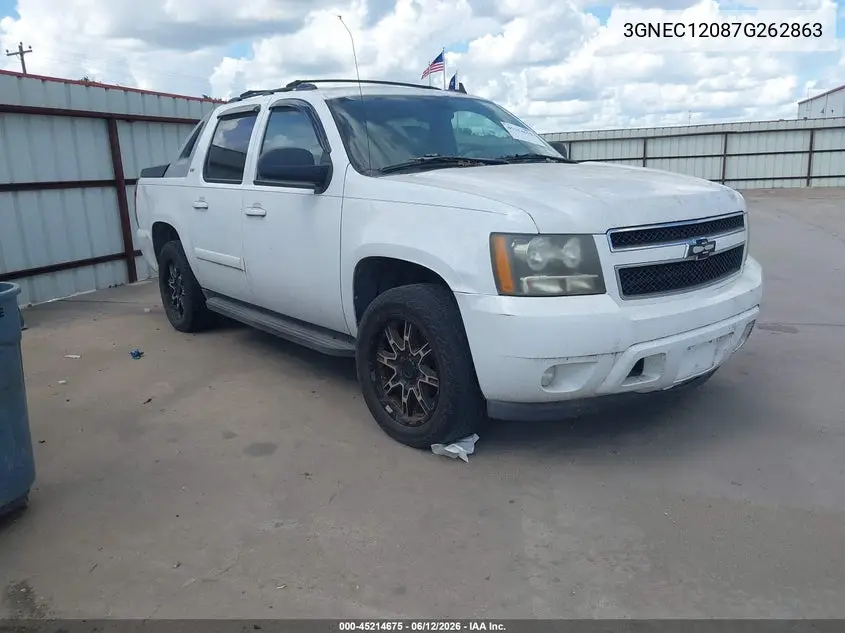 2007 Chevrolet Avalanche 1500 Ltz VIN: 3GNEC12087G262863 Lot: 45214675