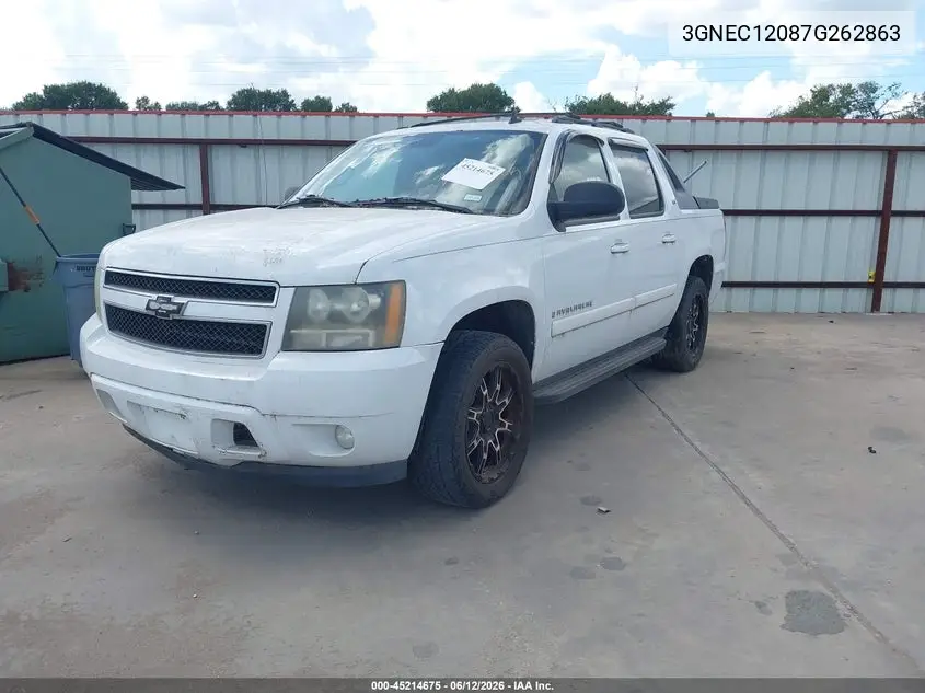 2007 Chevrolet Avalanche 1500 Ltz VIN: 3GNEC12087G262863 Lot: 45214675