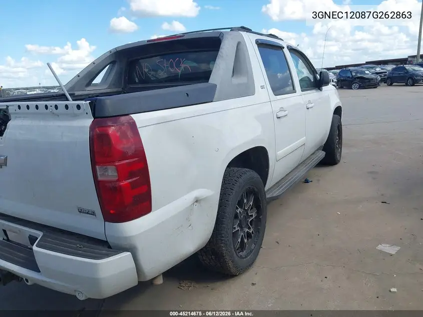 2007 Chevrolet Avalanche 1500 Ltz VIN: 3GNEC12087G262863 Lot: 45214675