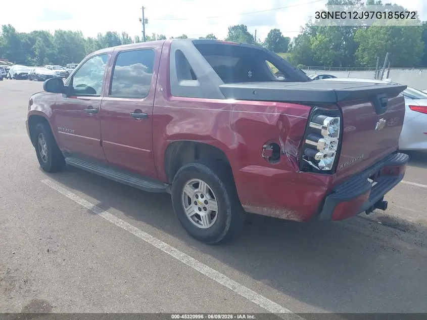 2007 Chevrolet Avalanche 1500 Ls VIN: 3GNEC12J97G185672 Lot: 45320996