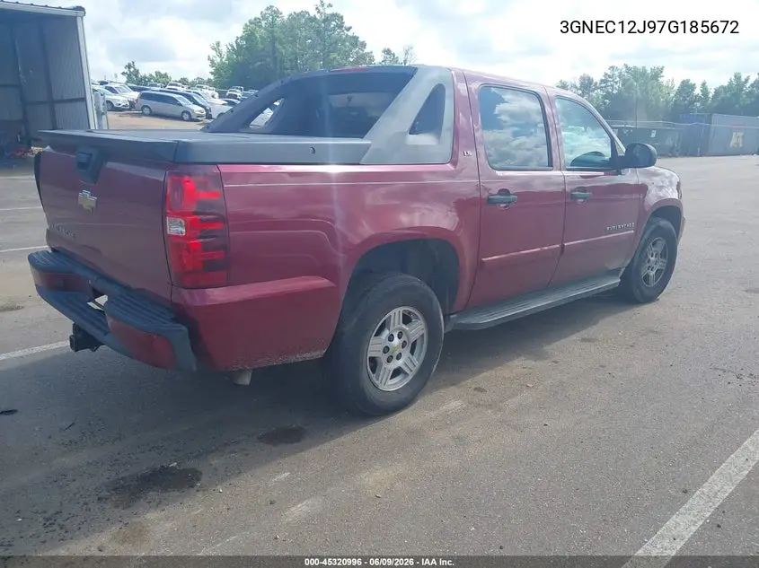 2007 Chevrolet Avalanche 1500 Ls VIN: 3GNEC12J97G185672 Lot: 45320996