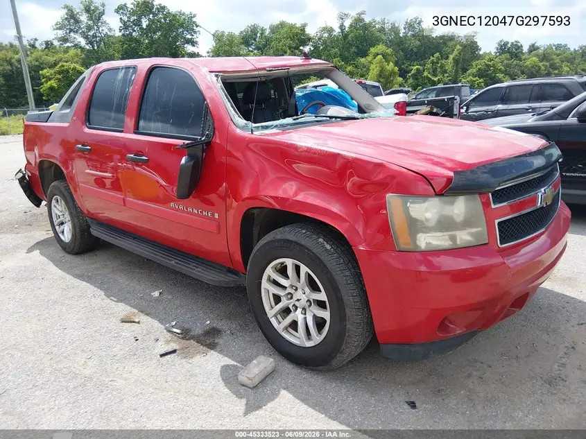 2007 Chevrolet Avalanche 1500 Ls VIN: 3GNEC12047G297593 Lot: 45333523