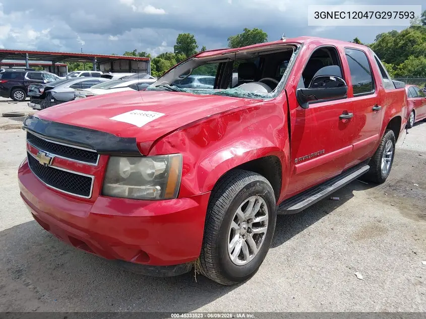 2007 Chevrolet Avalanche 1500 Ls VIN: 3GNEC12047G297593 Lot: 45333523
