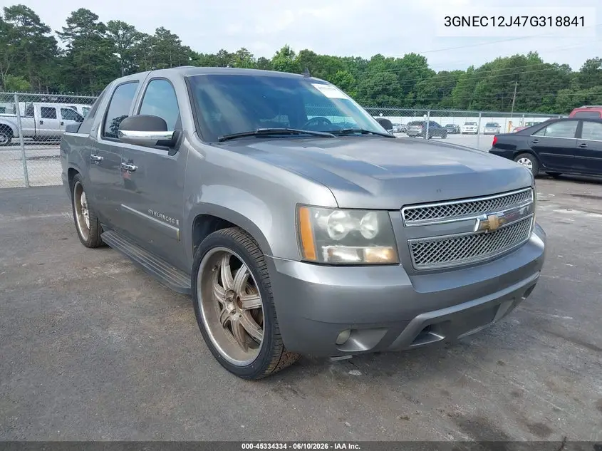 2007 Chevrolet Avalanche 1500 Ls VIN: 3GNEC12J47G318841 Lot: 45334334