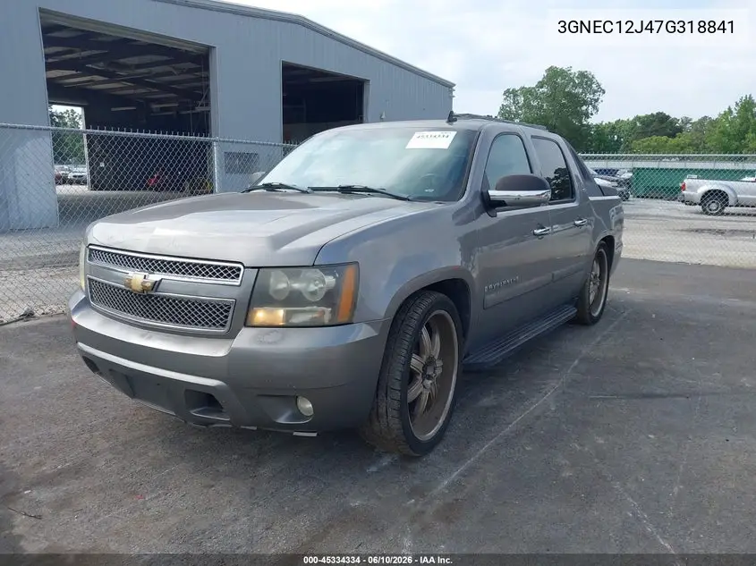 2007 Chevrolet Avalanche 1500 Ls VIN: 3GNEC12J47G318841 Lot: 45334334