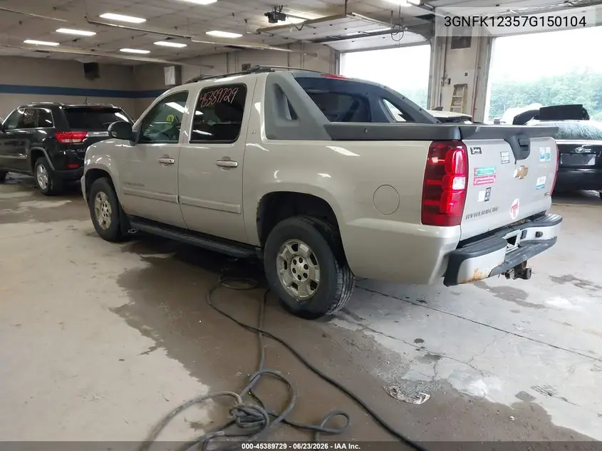 2007 Chevrolet Avalanche 1500 Lt VIN: 3GNFK12357G150104 Lot: 45389729