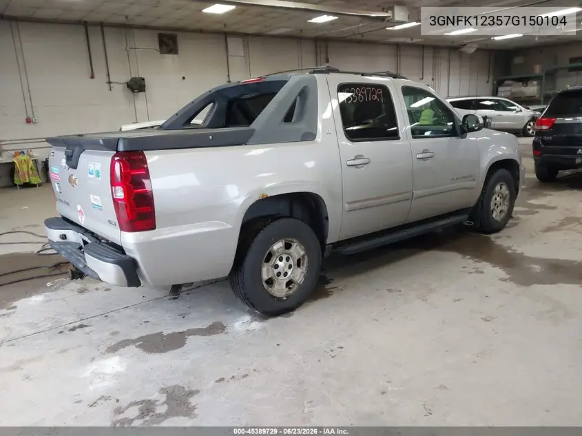 2007 Chevrolet Avalanche 1500 Lt VIN: 3GNFK12357G150104 Lot: 45389729