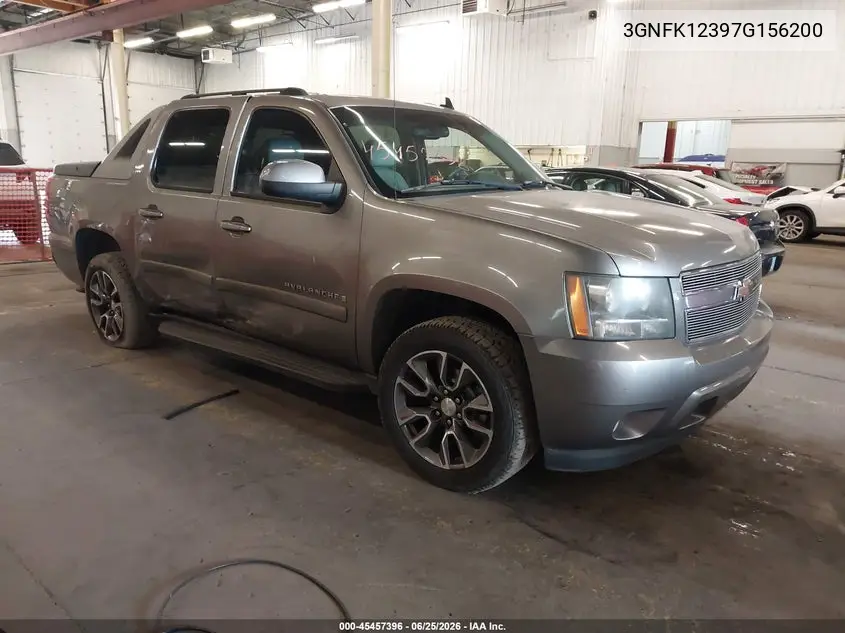 2007 Chevrolet Avalanche 1500 Ltz VIN: 3GNFK12397G156200 Lot: 45457396