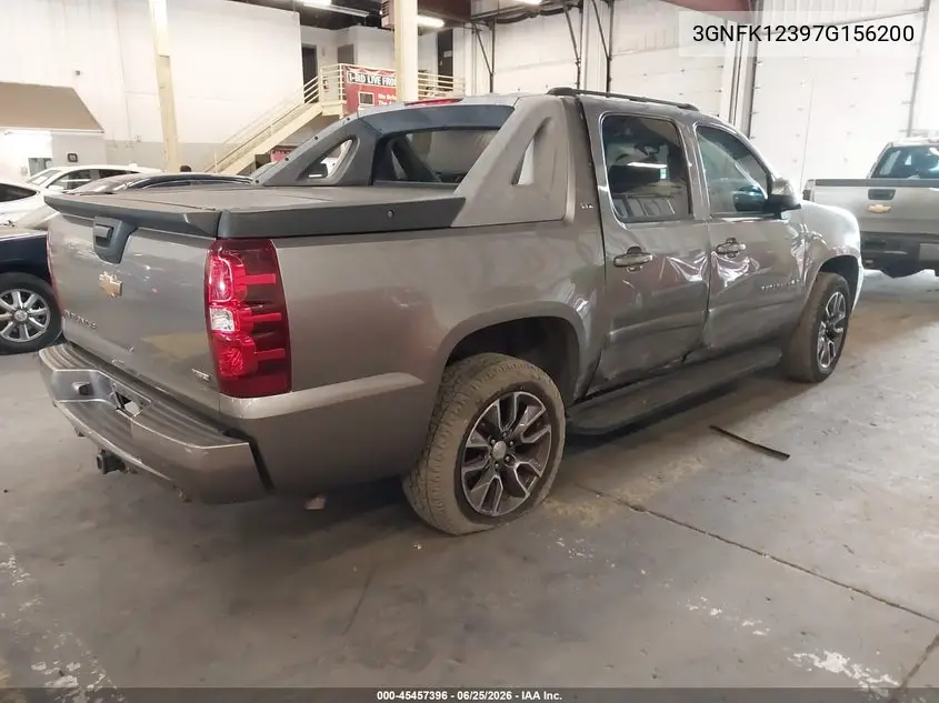2007 Chevrolet Avalanche 1500 Ltz VIN: 3GNFK12397G156200 Lot: 45457396