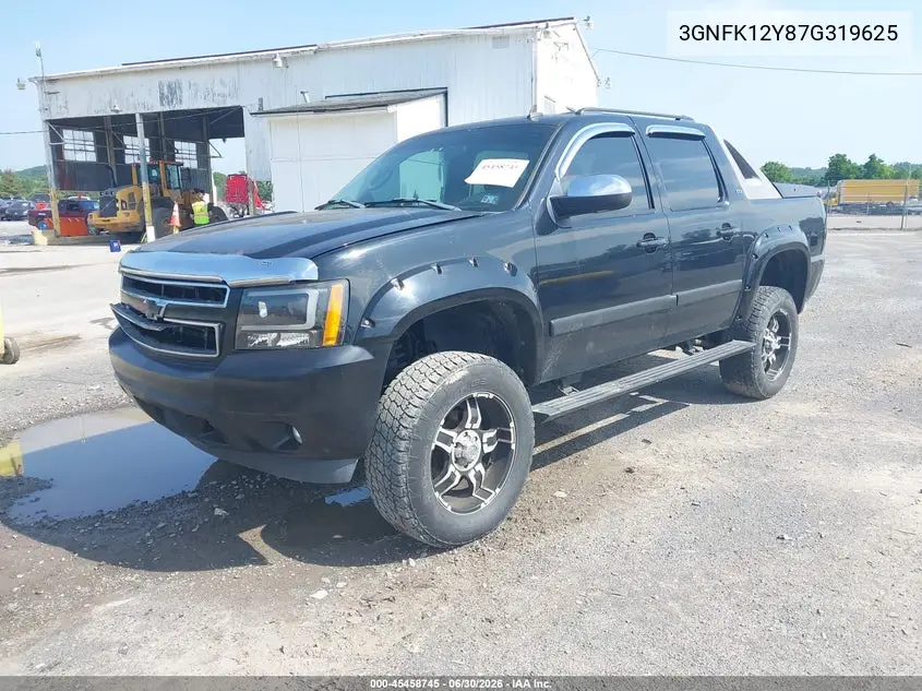 2007 Chevrolet Avalanche 1500 Ltz VIN: 3GNFK12Y87G319625 Lot: 45458745