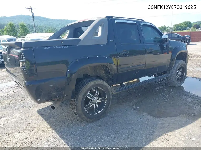 2007 Chevrolet Avalanche 1500 Ltz VIN: 3GNFK12Y87G319625 Lot: 45458745
