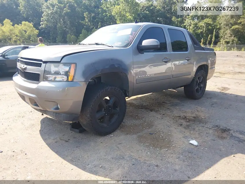 2007 Chevrolet Avalanche 1500 Lt VIN: 3GNFK123X7G267239 Lot: 45488681