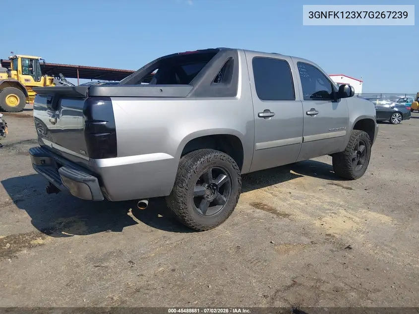 2007 Chevrolet Avalanche 1500 Lt VIN: 3GNFK123X7G267239 Lot: 45488681