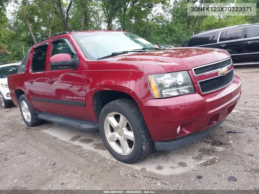 2007 Chevrolet Avalanche 1500 Ltz VIN: 3GNFK123X7G223371 Lot: 45491301