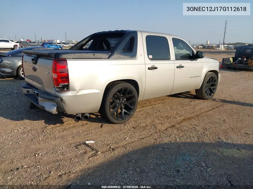 2007 Chevrolet Avalanche 1500 Lt VIN: 3GNEC12J17G112618 Lot: 45569932