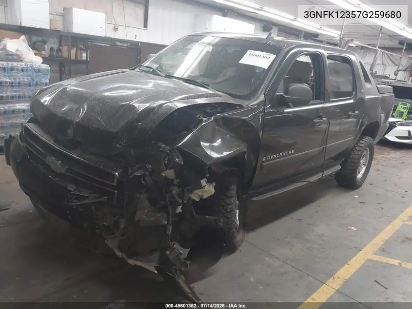 2007 Chevrolet Avalanche 1500 Ls VIN: 3GNFK12357G259680 Lot: 45601362