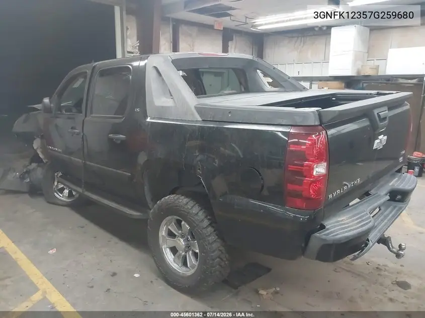 2007 Chevrolet Avalanche 1500 Ls VIN: 3GNFK12357G259680 Lot: 45601362