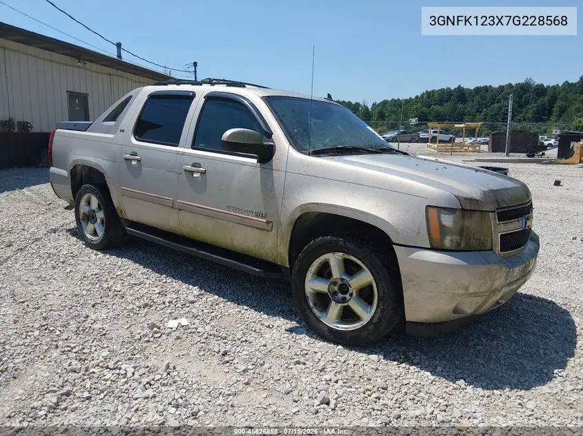 2007 Chevrolet Avalanche 1500 Ltz VIN: 3GNFK123X7G228568 Lot: 45626855