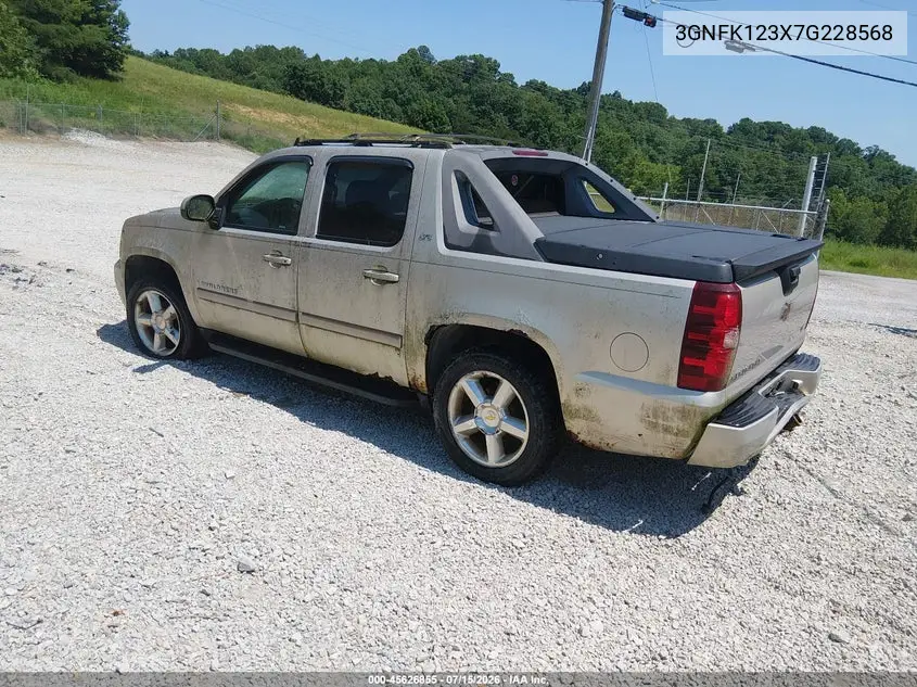 2007 Chevrolet Avalanche 1500 Ltz VIN: 3GNFK123X7G228568 Lot: 45626855