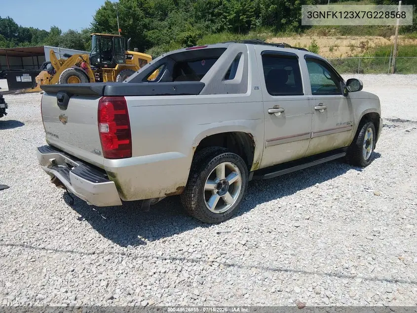 2007 Chevrolet Avalanche 1500 Ltz VIN: 3GNFK123X7G228568 Lot: 45626855