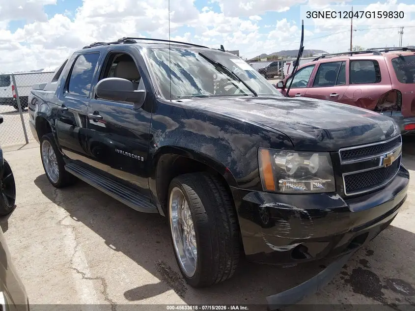 2007 Chevrolet Avalanche 1500 Ls VIN: 3GNEC12047G159830 Lot: 45633618