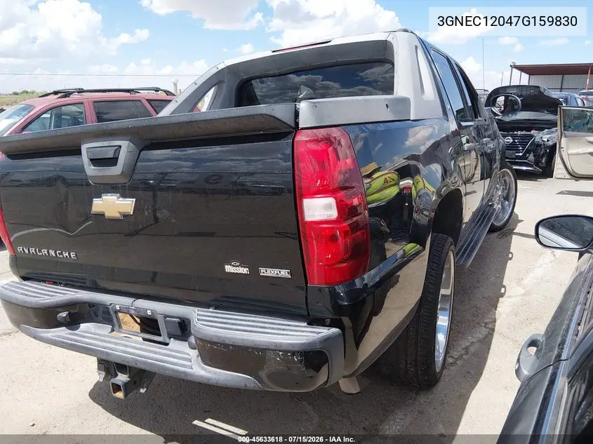 2007 Chevrolet Avalanche 1500 Ls VIN: 3GNEC12047G159830 Lot: 45633618