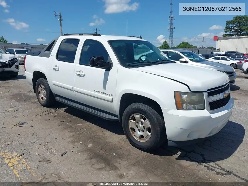 2007 Chevrolet Avalanche 1500 Lt VIN: 3GNEC12057G212566 Lot: 45672601